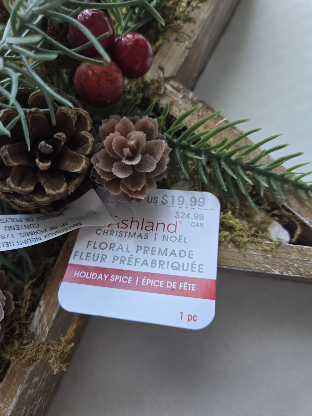 Set Of TWO! Ashland Wooden Star Floral Decor Holiday Spice -NEW